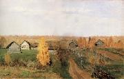 Levitan, Isaak Golden autumn in the Village USA oil painting artist